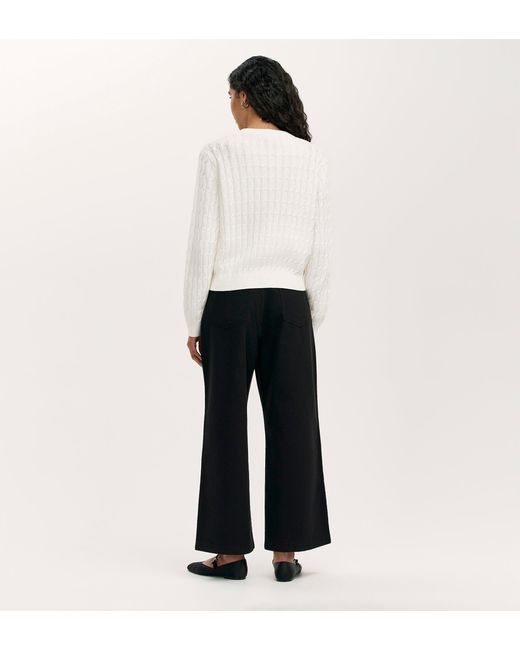 Finery London White Elaine Knitted Cardigan