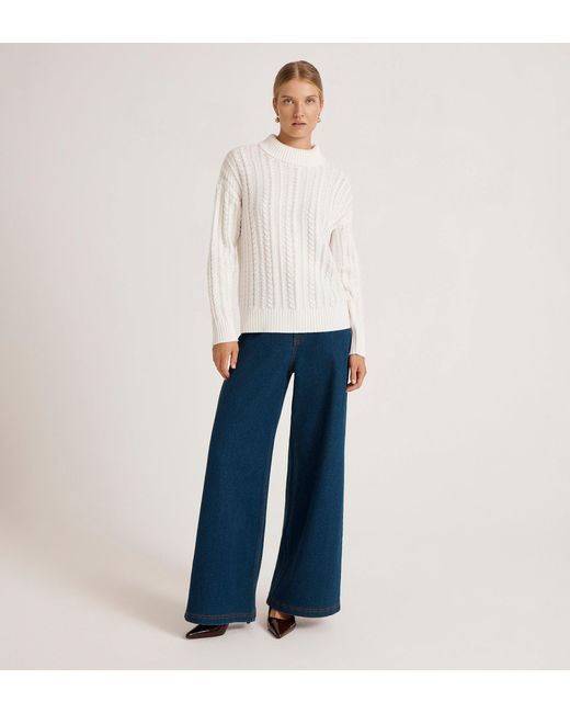 Finery London White Viviana Knitted Jumper