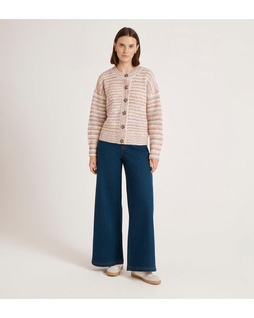 Finery London Blue Whitney Knitted Cardigan