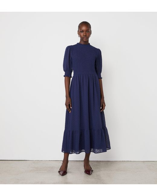 Women's Blue Amelia Georgette Midi Dress