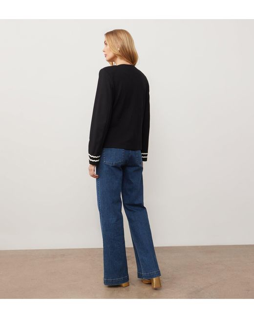 Finery London Blue Molly Ponte Jersey Jacket