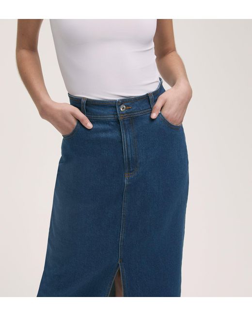 Finery London Blue Rachel Denim Midi Skirt