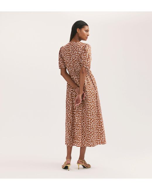 Finery London Pink Addison Button Through Midi Tea Dress