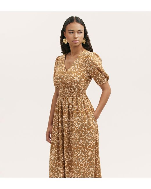 Finery London Natural Kiara Midi Dress