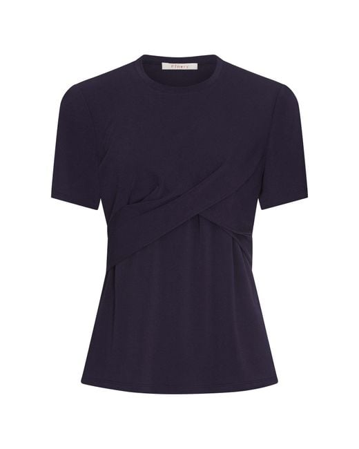 Finery London Blue Eyre Jersey Top