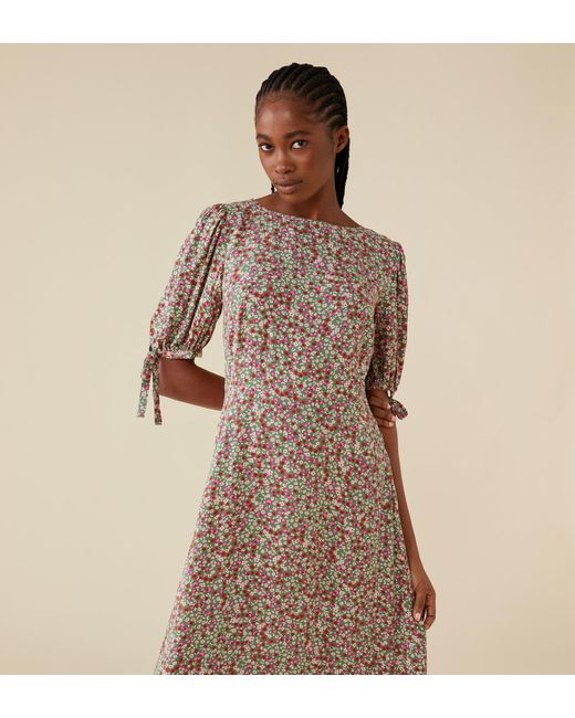 Finery London Brown Ruby Midi Dress