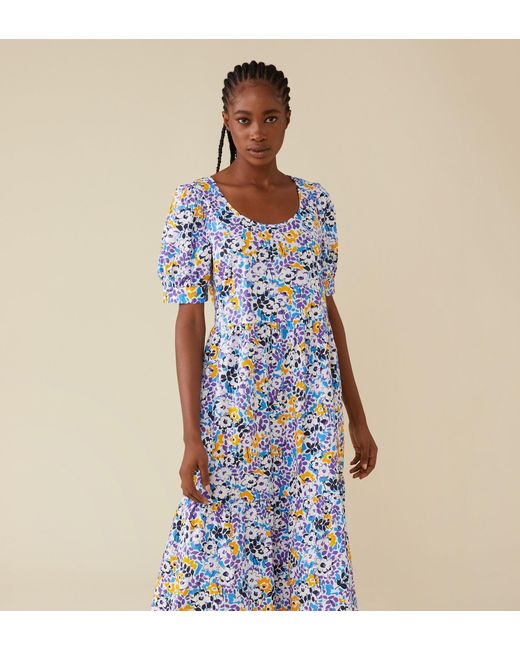 Finery London Blue Addison Midi Dress