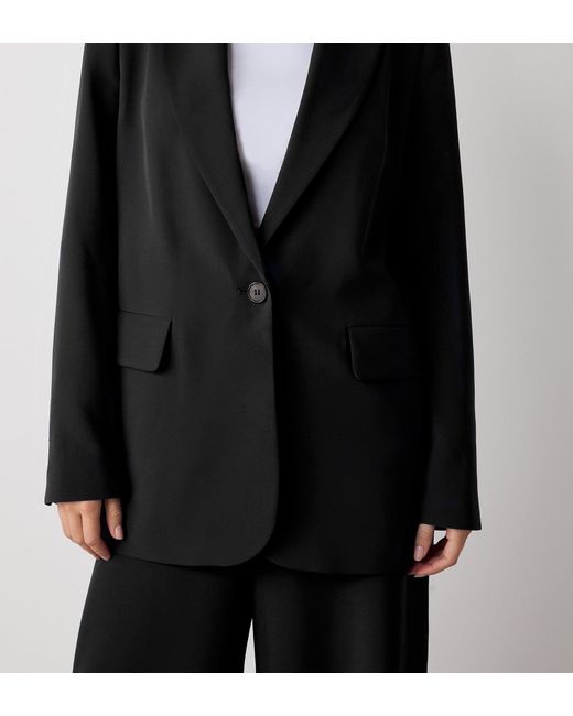 Finery London Black Myla Longline Blazer