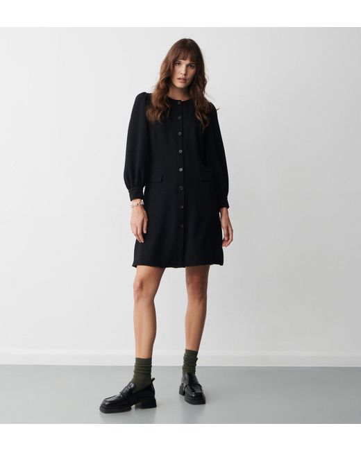 Finery London Black Cinzia Knee Length Dress
