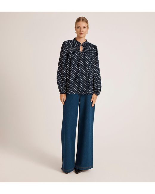 Finery London Blue Kiya Blouse