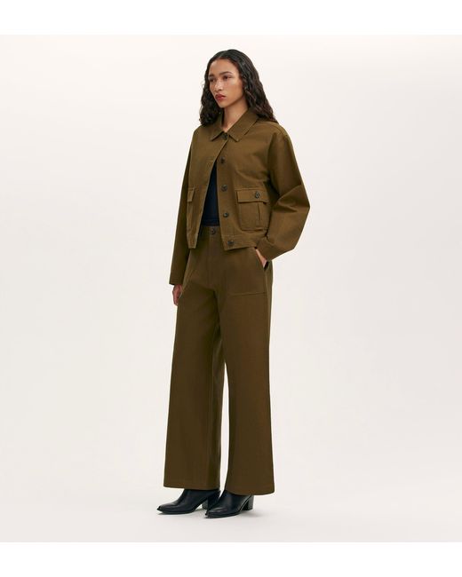 Finery London Green Kelsie Canvas Jacket