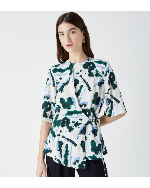 Finery London Green Heidi Printed Top