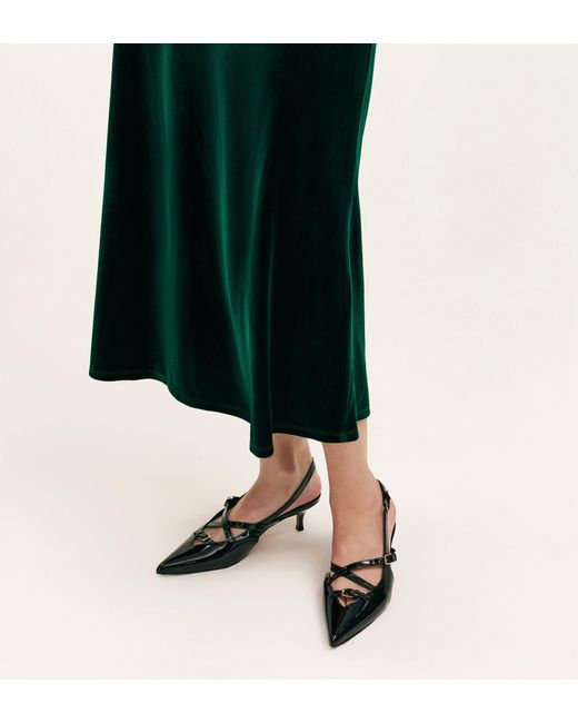 Finery London White Bailey Jersey Velvet Skirt