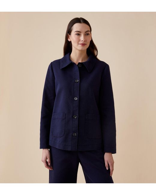 Women's Blue Hailey Cotton Rich Jacket