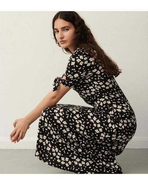Finery London Brown Caley Daisy Midi Dress