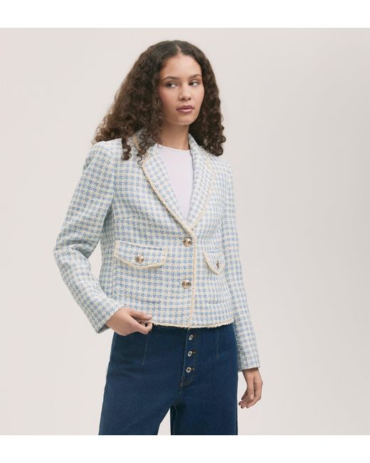 Finery London Gray Rochelle Tweed Jacket