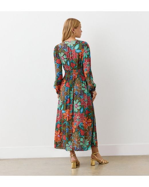 Finery London Multicolor Janis Crepe Midi Dress