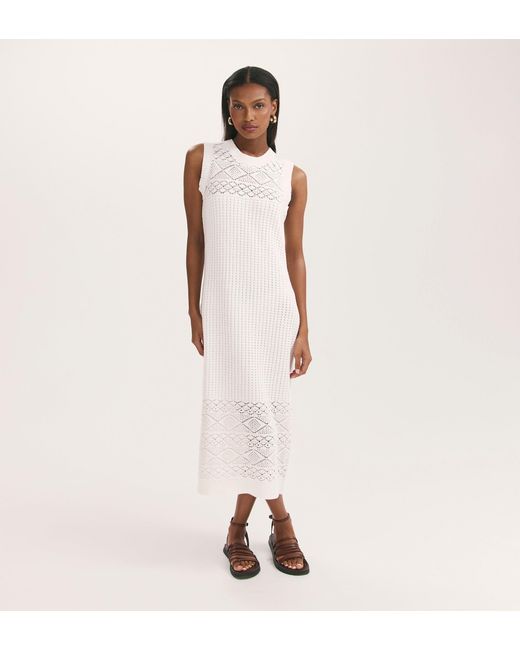 Finery London Natural Ravi Sleeveless Knitted Midi Dress