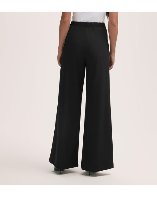 Finery London Black Nat Crepe Wide Leg Trousers