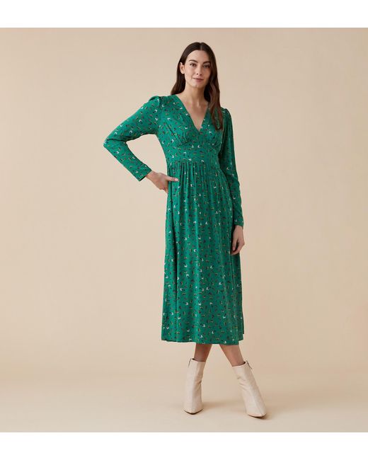 Finery London Green Carrie Midi Dress