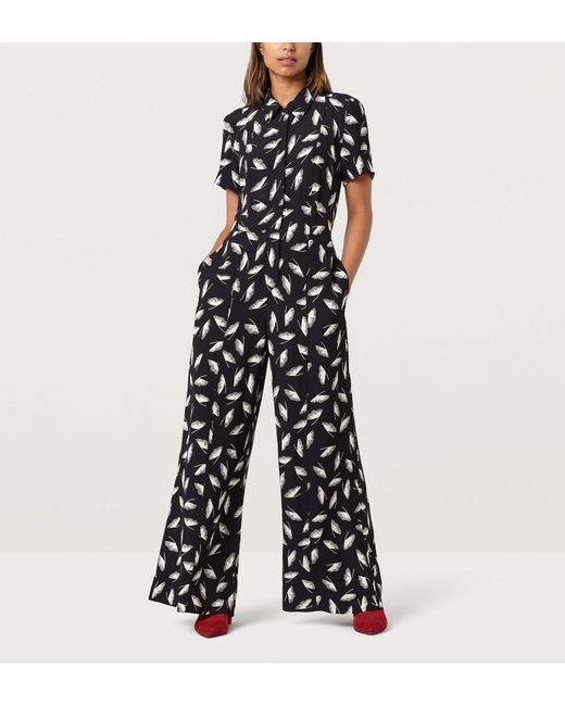 Finery London White Alida Winter Feathers Jumpsuit