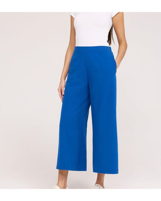 Finery London Blue Simone Wide Leg Trousers