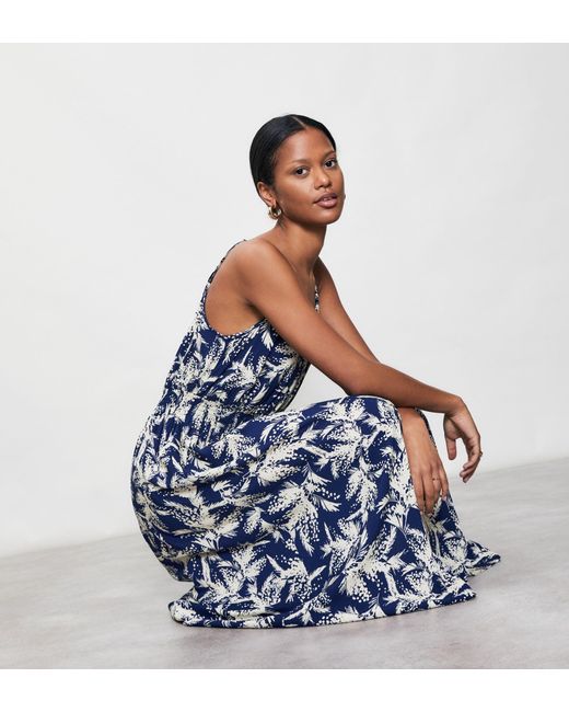 Finery London Blue Tharushi Midi Dress