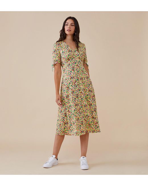 Finery London Green Claire Midi Dress