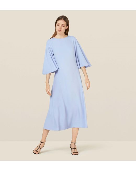 Women's Blue Nadia Cornflower Full Sleeve Dress