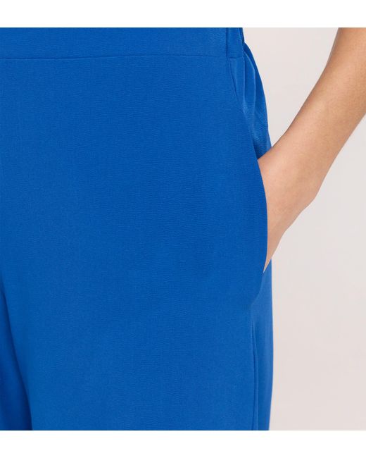 Finery London Blue Simone Wide Leg Trousers