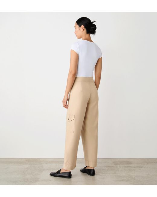 Finery London Natural Sara Cargo Trousers