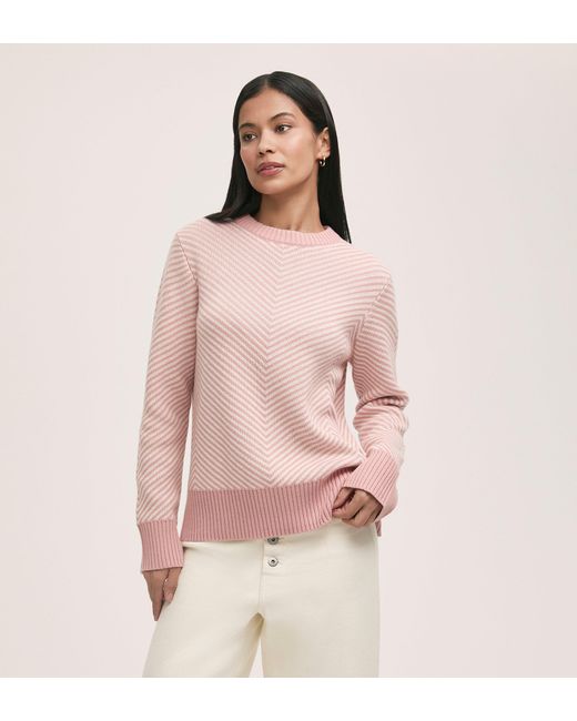 Finery London Pink Stella Cotton Crew Neck Jumper