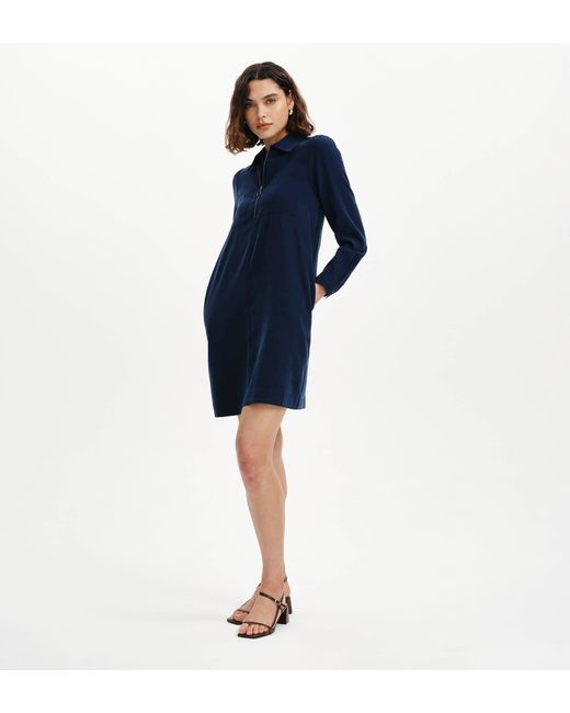 Finery London Blue Enriko Cupro Short Dress