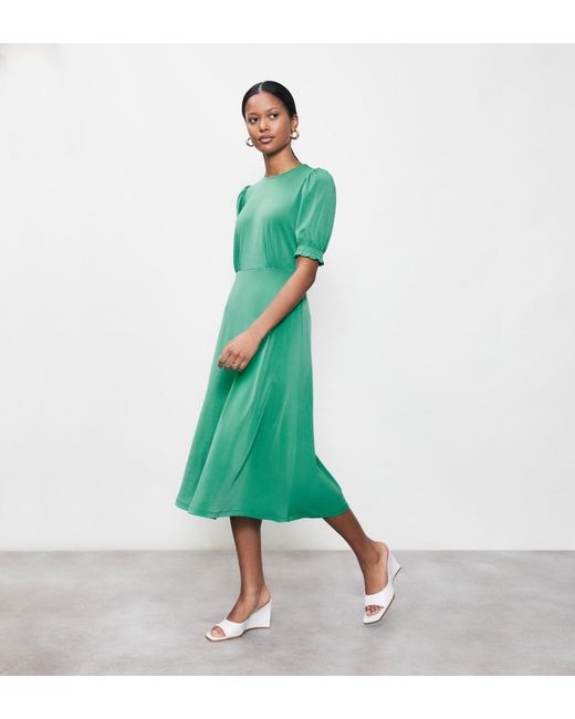 Women's Green Lilybelle Jersey Crepe Midi Dress
