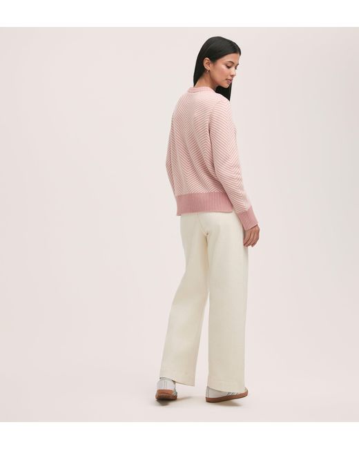 Finery London Pink Stella Cotton Crew Neck Jumper