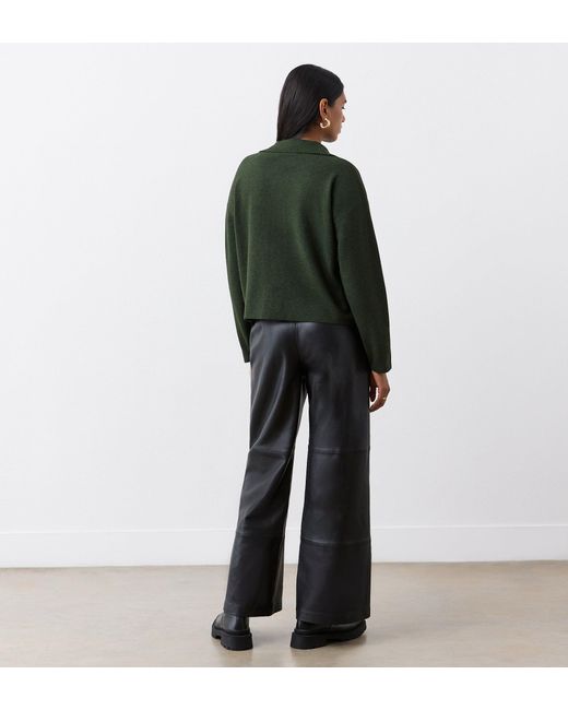 Finery London Green Raegan Button Front Cardigan