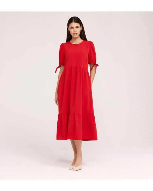 Finery London Jessa Crepe Midi Tiered Dress