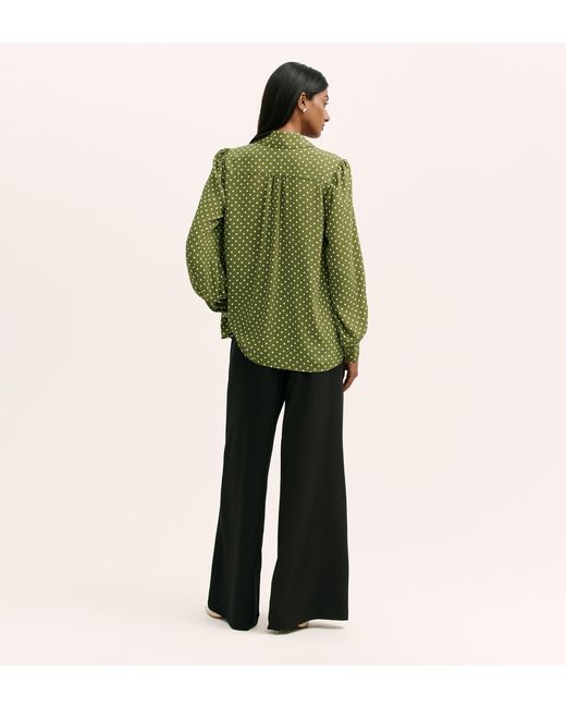 Finery London Green Melina Chiffon Blouse