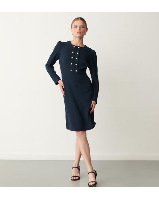 Finery London Blue Tally Knee Length Dress