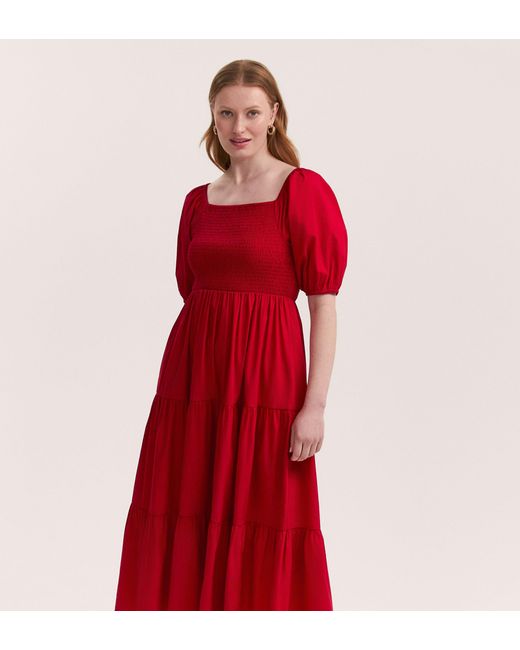 Finery London Melody Cotton Midi Tiered Dress
