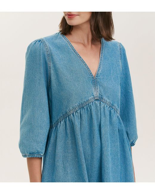 Finery London Blue Marilyn Denim Short Dress