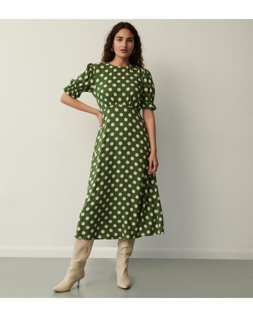 Finery London Green Mela Midi Dress