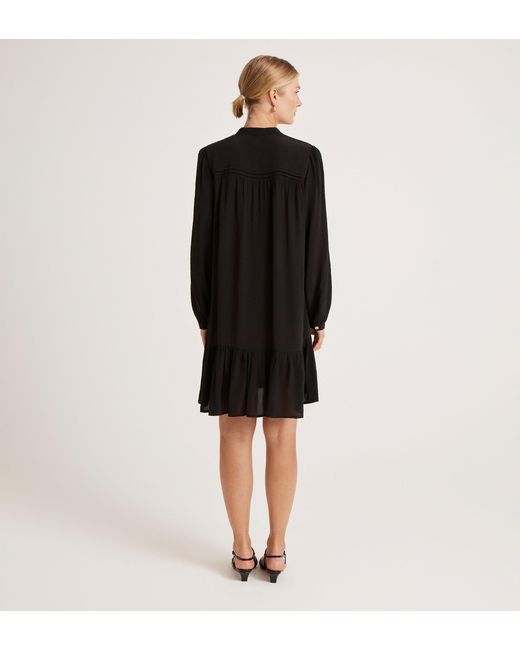 Finery London Black Beccy Crepe Short Dress