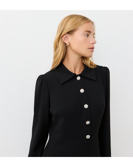 Finery London Black Lucia Midi Shirt Dress