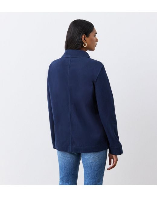 Finery UK Blue Grayson Cotton Jacket