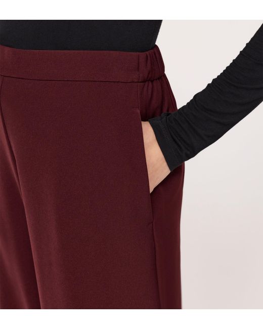 Finery London Red Nat Gaberdine Twill Wide Leg Trousers
