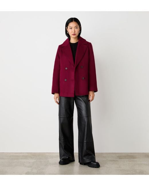 Finery London Red Gemma Double Breasted Jacket