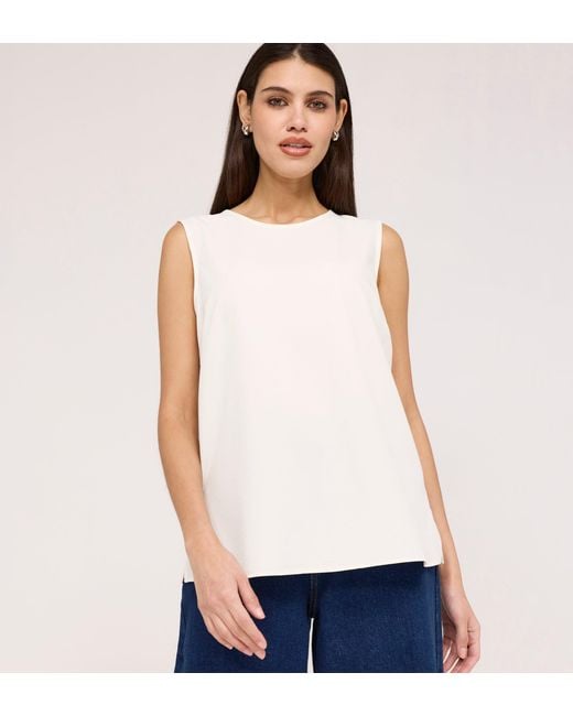 Finery London White Vallie Round Neck Vest