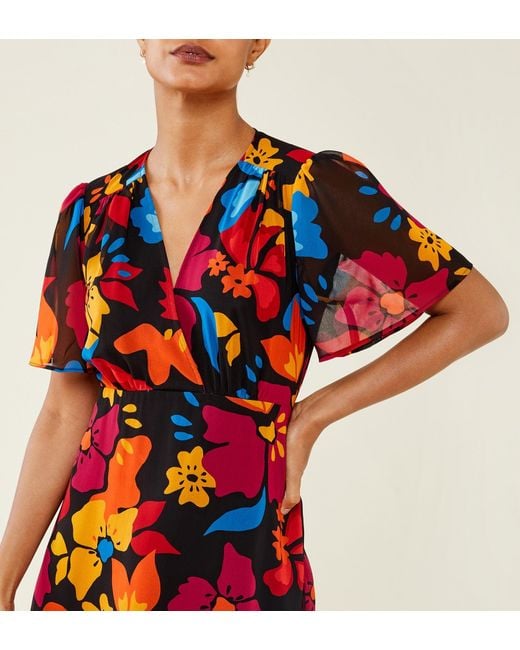 Finery London Red Carolina Midi Dress