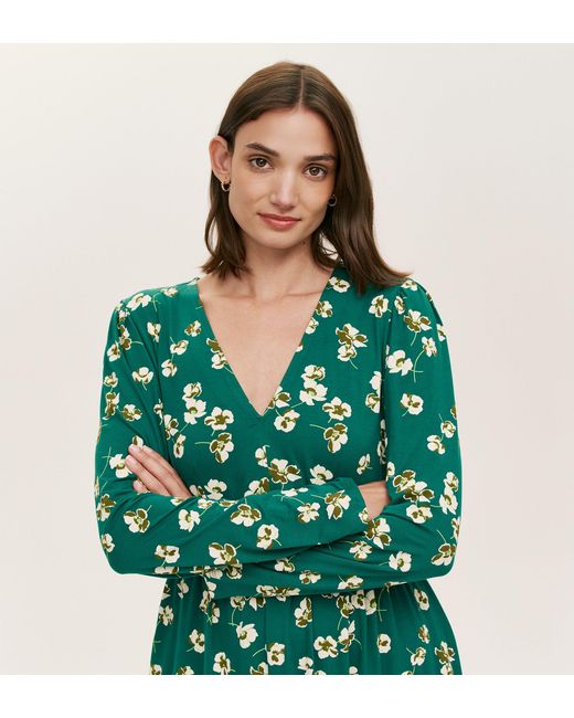 Finery London Green Joanne Jersey Short Dress